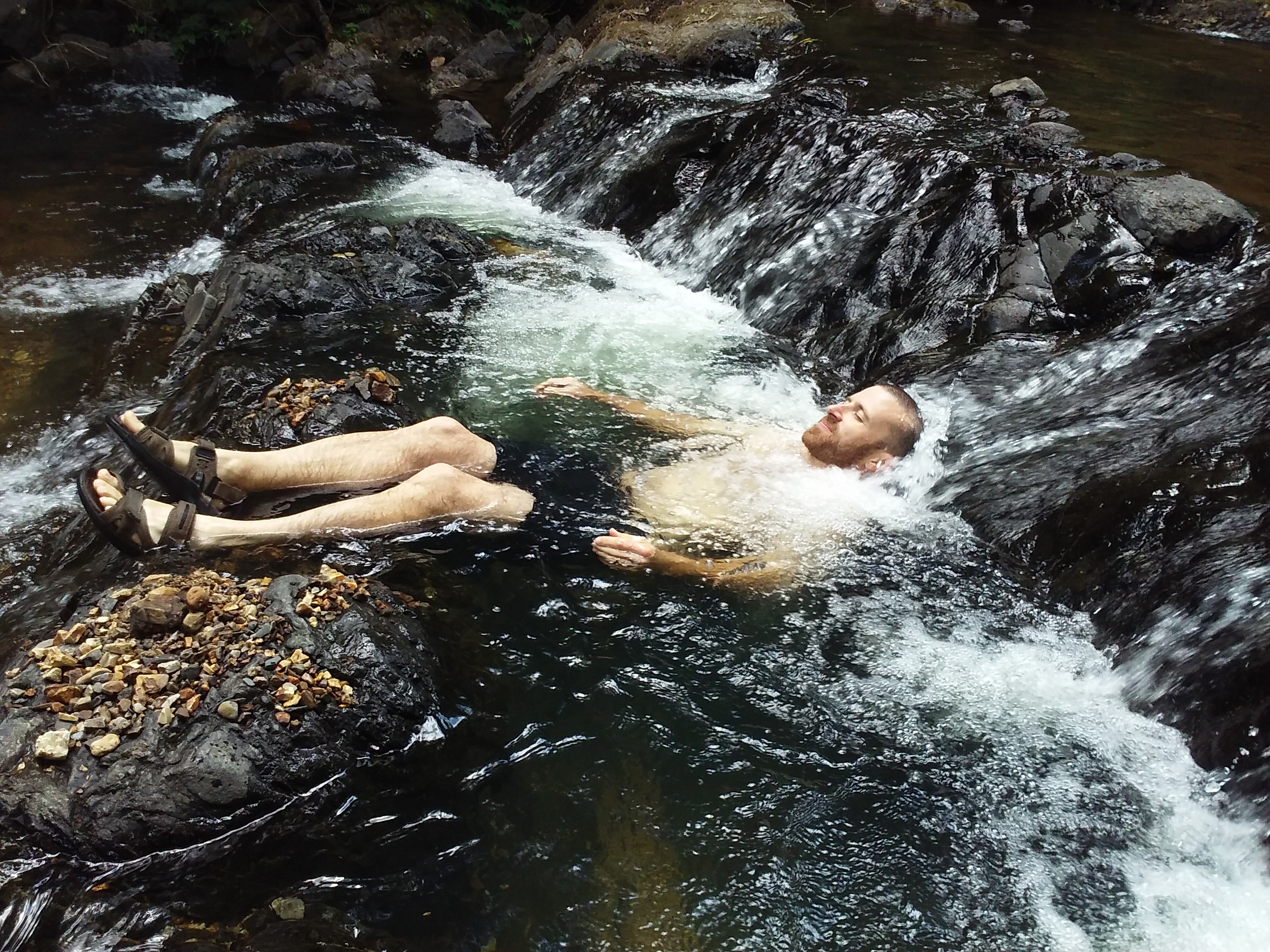 David enjoying Gulpha Creek in Hot Springs Arkansas